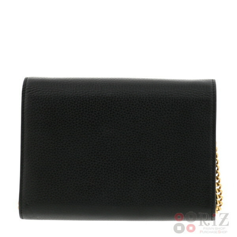 GUCCI GG Marmont Chain Wallet Long coin purse GG MARMONT Black - Picture 2 of 6